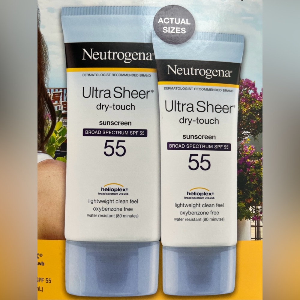 Neutrogena Ultra Sheer Dry-Touch Sunscreen SPF 55 5oz +3oz exp 2026